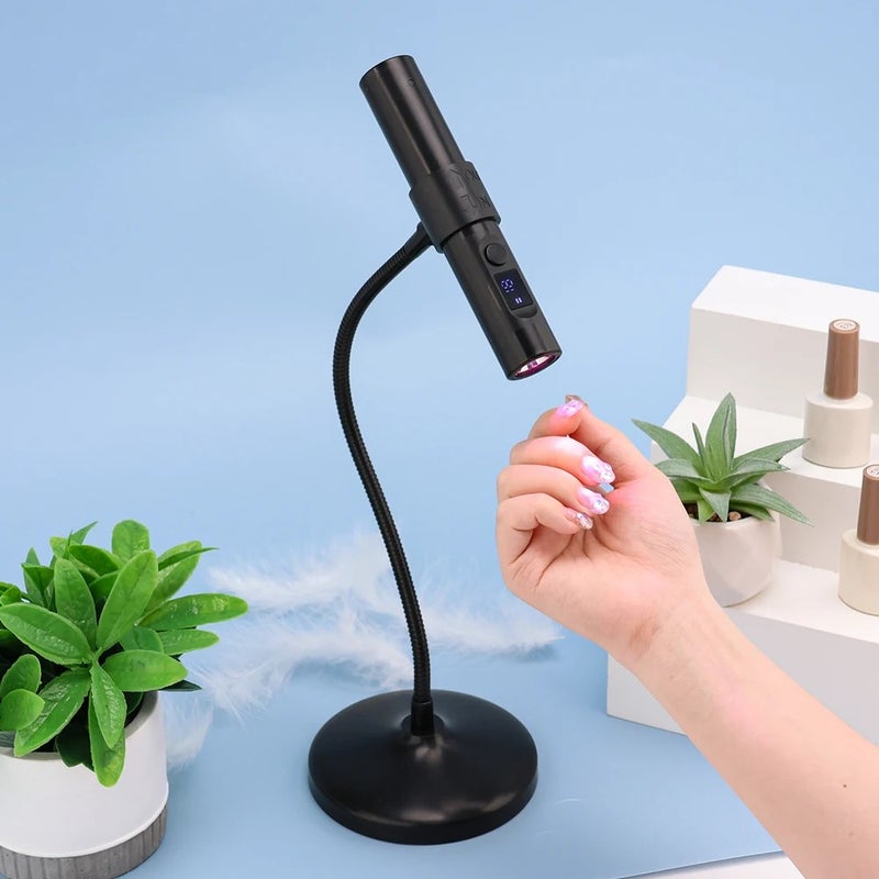 Bluejw Portable Mini UV LED Nail Lamp - USB Rechargeable Professional Gel Nail Dryer Flashlight Pen - Handheld UV Light Curing Tool for All Gel Polish Manicure - Image 1